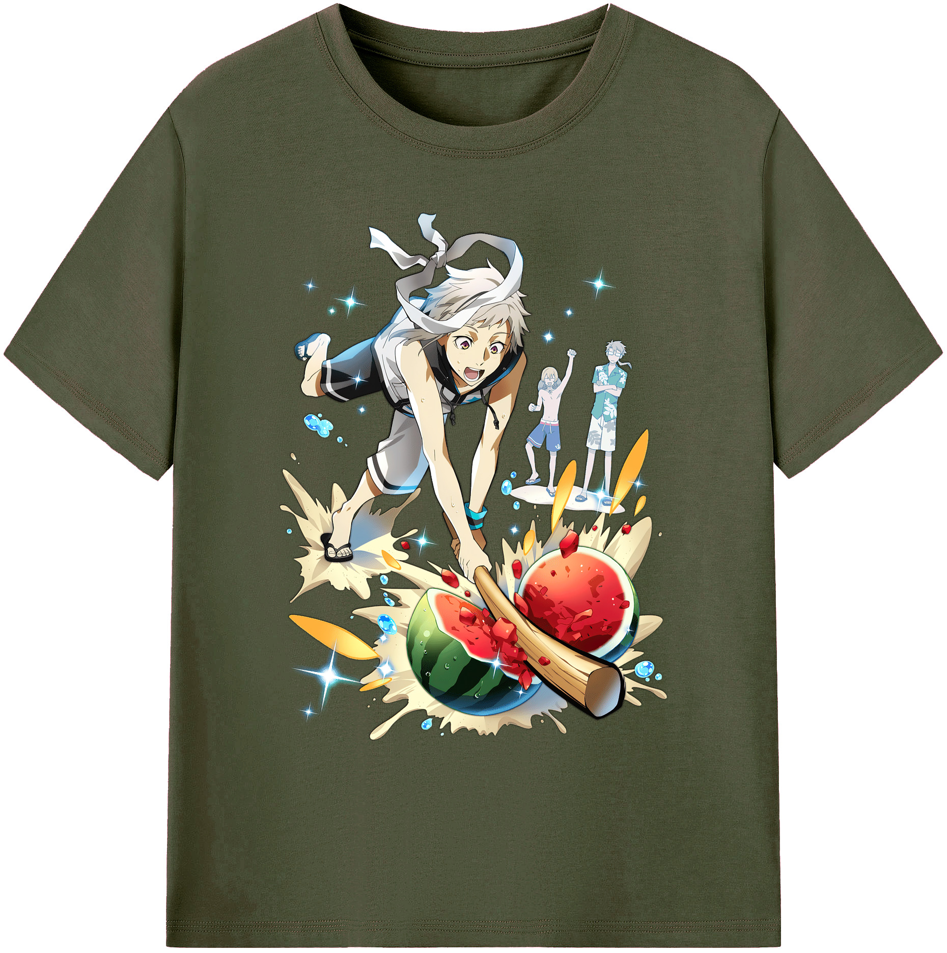 （画像用） 文豪ストレイドッグス Bungo Stray Dogs 綿100％ メンズ半袖Tシャツ｜肌触りやわらか＆通気性
